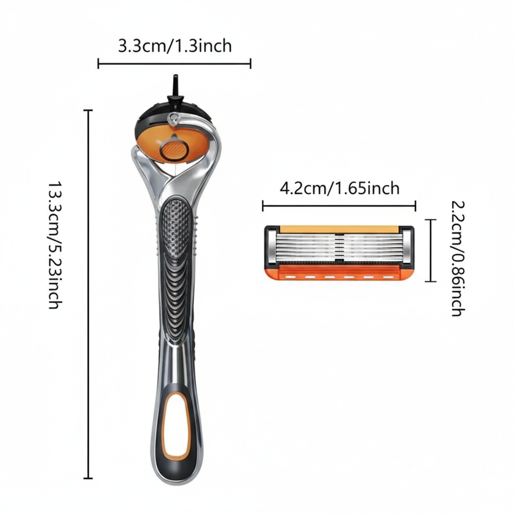 Smart Shave Pro Kit - 24 High-Performance Razor Refills with Free Handle